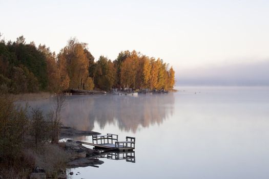 Lake landscape by Sunrise