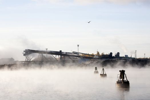 Conveyor Belt and Timber Stock by hazy dawn.