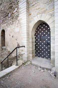 Door and stairs of the Rakvere Castle, Estonia.