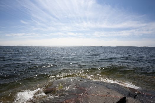 Seashore landscape from Hanko, Finland.
