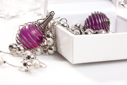 fashion object: female accessories, beads and ear-ring