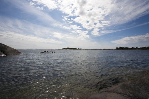 Seashore landscape from Hanko, Finland.