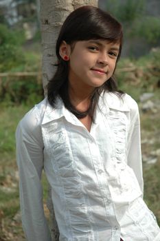 little asian girl with nice and cute face