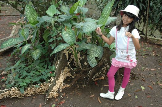 little asian girl with nice smile expression