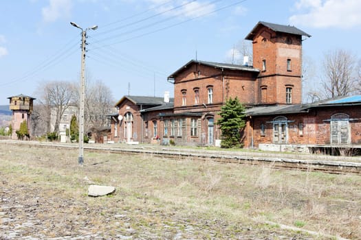 old railway station, Szczytna, Poland
