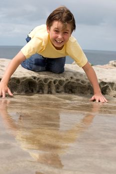 Playful child at leisure