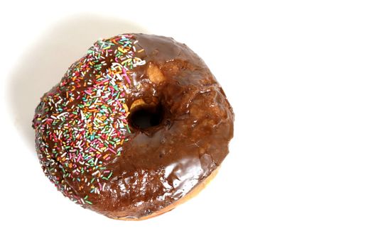 Chocolate coated doughnut