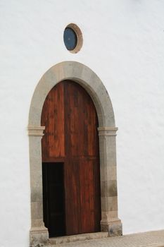 An arch entrance of a church on Tenerife