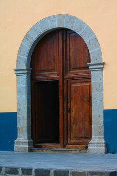 An arch entrance of a church on Tenerife