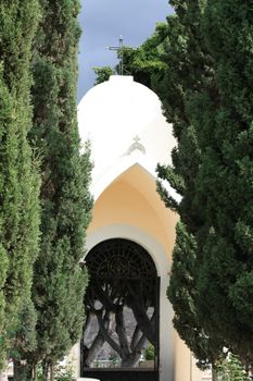 Small white chapel on a Tenerife cemetery