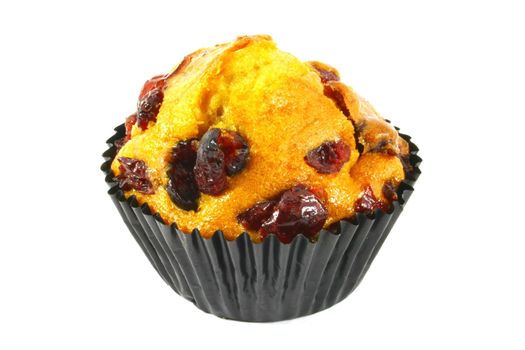 Cranberry Cupcake Isolated on a White Background