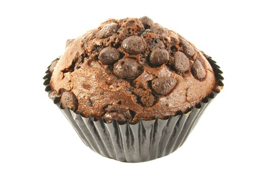 Chocolate Cupcake Isolated on a White Background