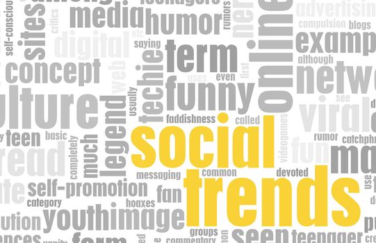 Social Trends Concept As a Abstract Background