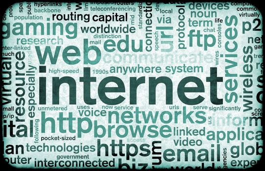 Internet Web Abstract on a Digital Background