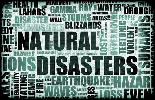 Natural Disasters Grunge as a Art Background