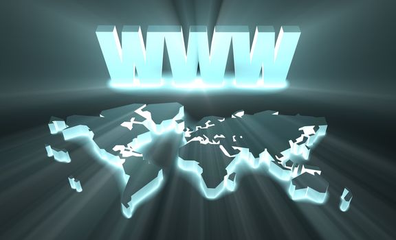 WWW World Wide Web Internet Online in 3d