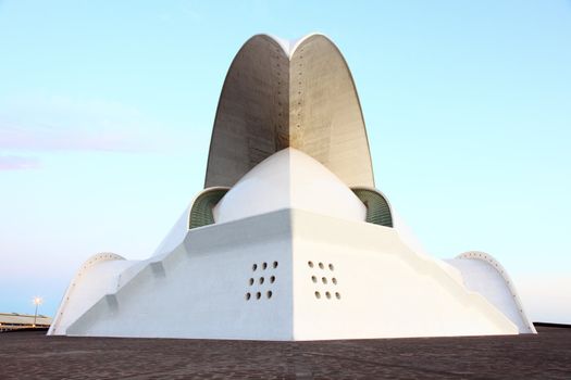 Tenerife national landmark: Auditorio de Tenerife - The Tenerife Opera House which is a symbol for the capitol of Tenerife, Santa Cruz de Tenerife on the Canary Islands.