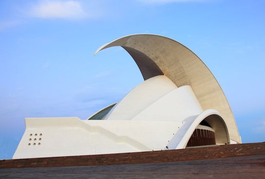 Tenerife national landmark: Auditorio de Tenerife - The Tenerife Opera House which is a symbol for the capitol of Tenerife, Santa Cruz de Tenerife on the Canary Islands.