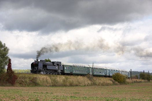 steam train (464.102), Prague - Luzna u Rakovnika, Czech Republic