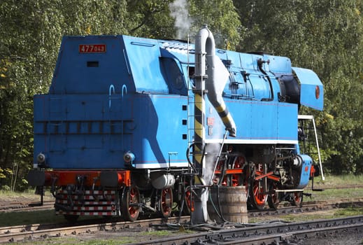 steam locomotive called Parrot (477.043), depot Luzna u Rakovnika, Czech Republic