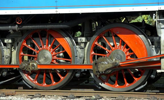 detail of steam locomotive called Parrot (477.043), depot Luzna u Rakovnika, Czech Republic