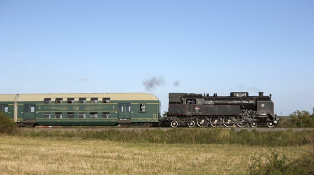 steam train (464.102), Luzna u Rakovnika - Praha, Czech Republic