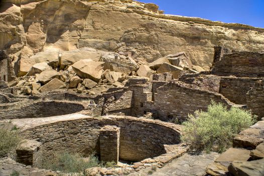 Ancient Ruins at Chaco Canyon, New Mexico