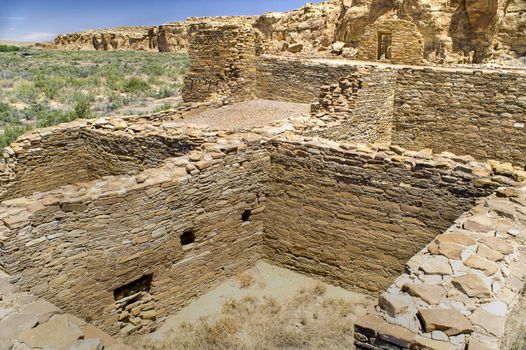 Ancient Ruins at Chaco Canyon, New Mexico