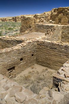 Ancient Ruins at Chaco Canyon, New Mexico