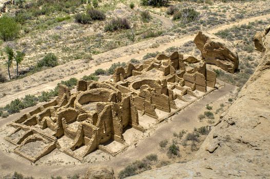 Ancient Ruins at Chaco Canyon, New Mexico