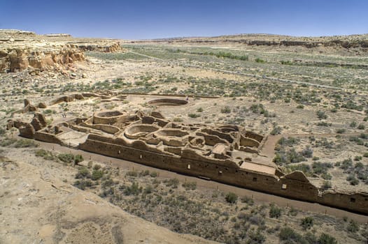 Ancient Ruins at Chaco Canyon, New Mexico