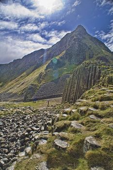 Landscape of Giant's Causeway Northern Ireland