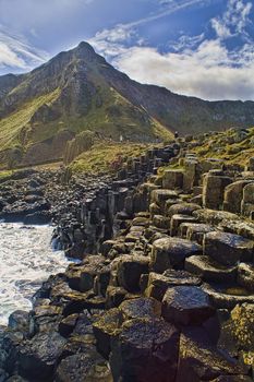 Landscape of Giant's Causeway Northern Ireland