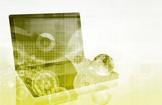 Internet Web Abstract on a Digital Background