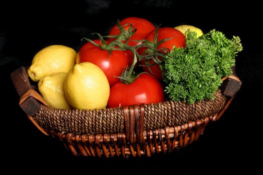 Fresh produce in a basket