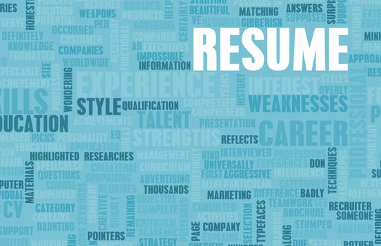Job Resume of a Well Written CV Concept
