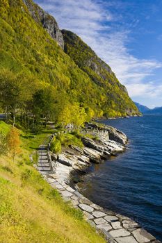 landscape by Haldanger fjord, Norway