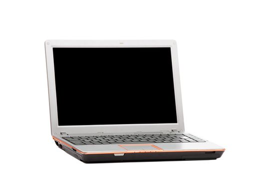 Modern laptop isolated over a white background