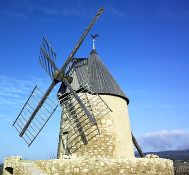 windmill, Villeneuve Minervois, France