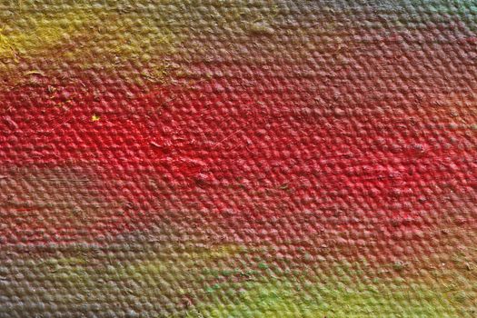 Extreme close-up of the painted canvas - craftsmanship