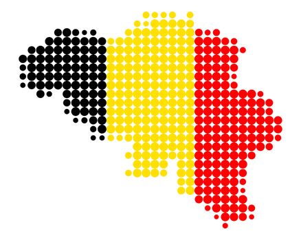 Map and flag of Belgium