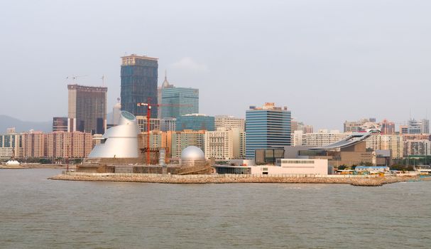 The panorama of urban with skyscrapers in Macau city