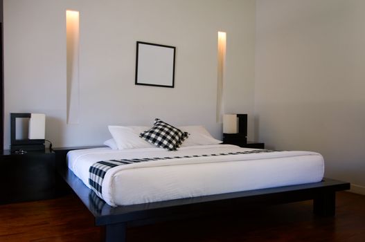 The view of luxury bed room (interior of house)