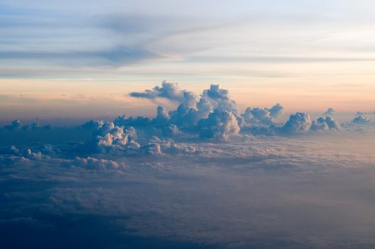 Wonderful (aerial) view of mountains from flight