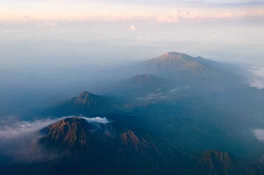 Wonderful (aerial) view of mountains from flight