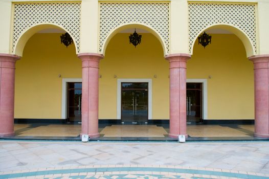 The antique architecture with arches, fisherman wharf