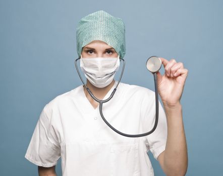 Nurse with a stethoscope