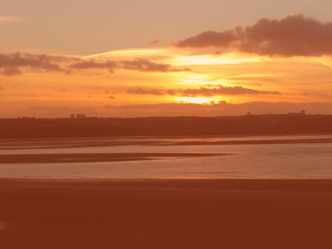 Beach at sunset 