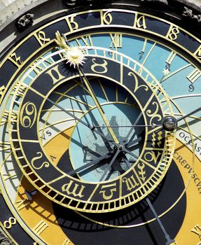 detail of Horloge, Old Town Hall, Prague, Czech Republic