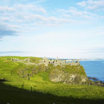 ruins of Dunluce Castle, County Antrim, Northern Ireland